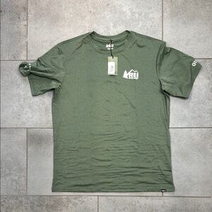 NWT REI Mens Sahara Sun Shirt - Green Arbor Heather - Size M